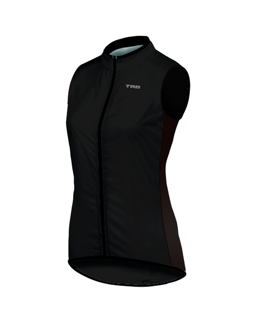 Chaleco ciclismo Force Black Mujer